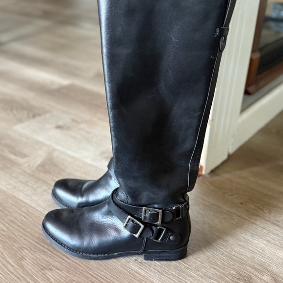 Matisse Black Leather Upper Riding Boots - Picture 5 of 12